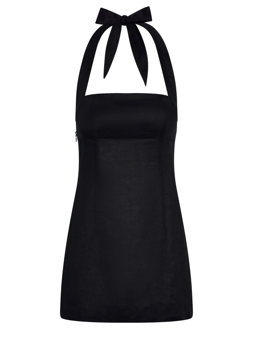 NWT Monday Swimwear MONTSERRAT MINI DRESS - BLACK LINEN